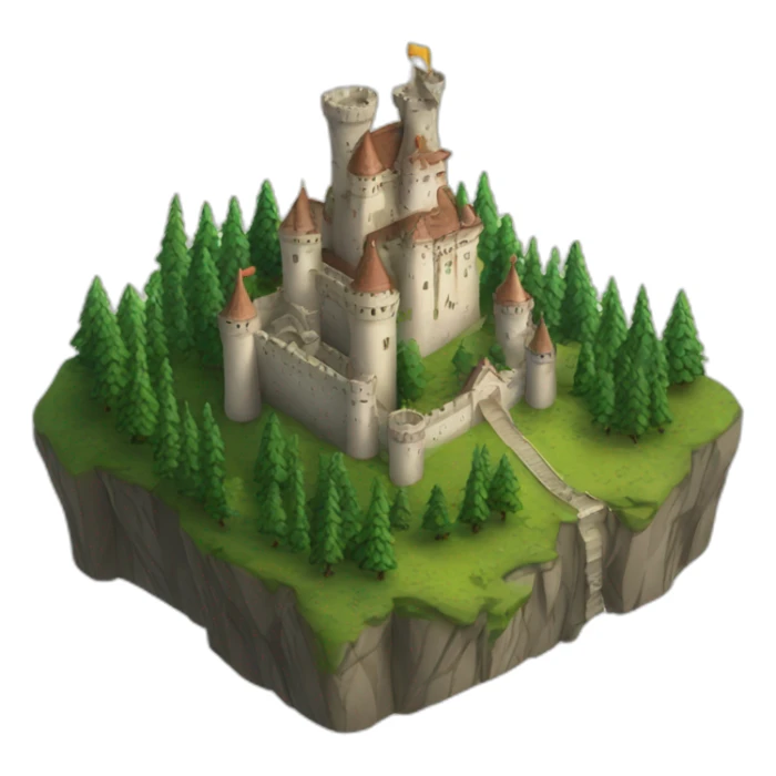 Castle in middle of the forest  sticker