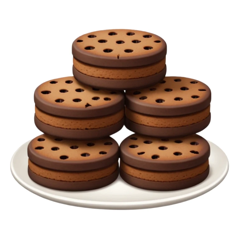 A plate of chocolate shortbread biscuits sticker