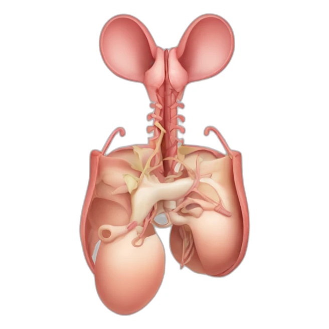 Diagram of mouse abdominal aorta sticker