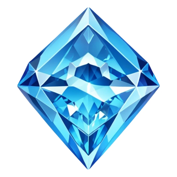 Create a custom emoji badge featuring a stylized, glossy letter “S”. Style it after the Diamond rank from League of Legends. Use crystalline blue tones, sharp reflections, faceted textures, and a high-end glowing frame. sticker