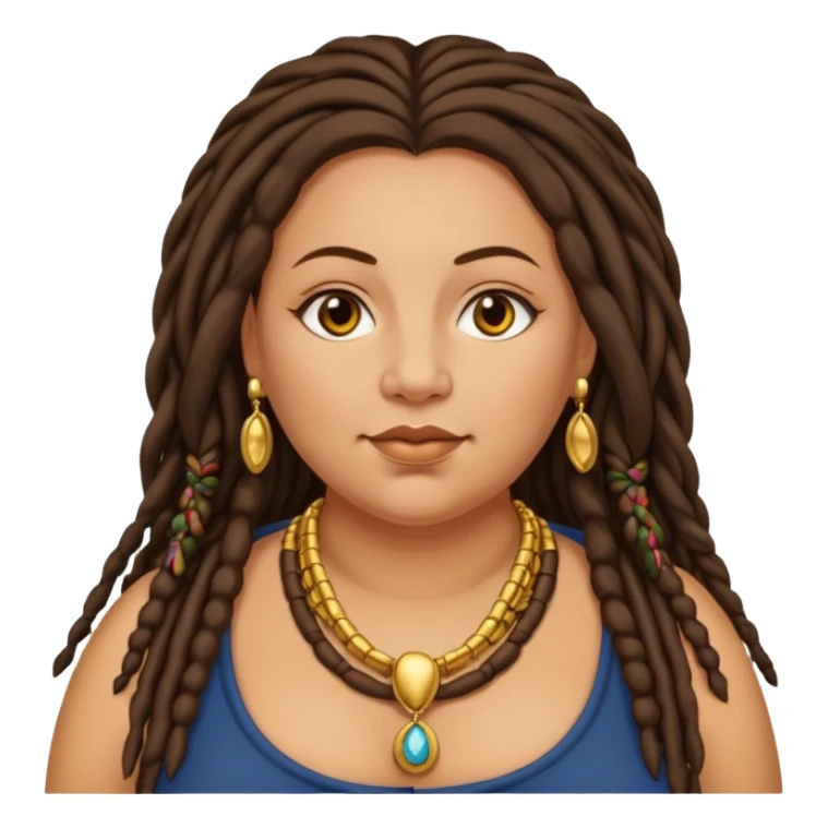 very fat beautiful rich brunette dreadlocked woman sticker