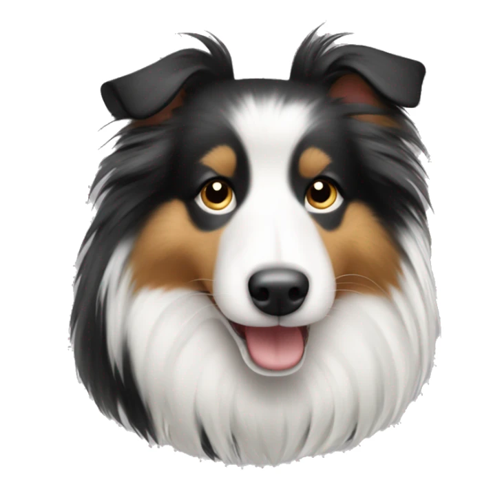 Black and white Shetland sheepdog sticker