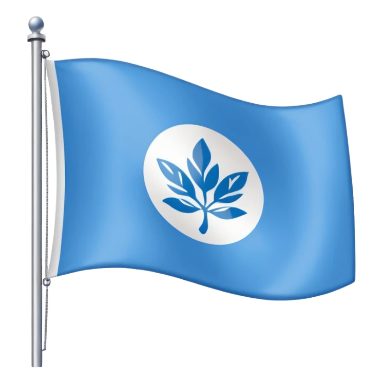 une emoticone avec un drapeau à la couleur de l'entreprise SAP sticker