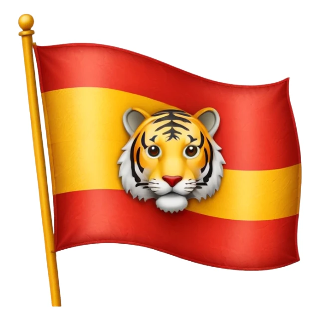 We need a flag in red and yellow. We need a tiger emblem on it. sticker