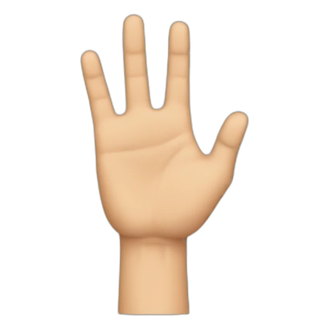 The two hands side by side with just the middle and index fingers raised. sticker