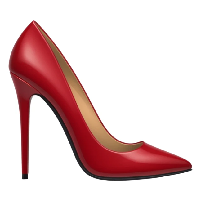 Dark red stiletto emoji sticker