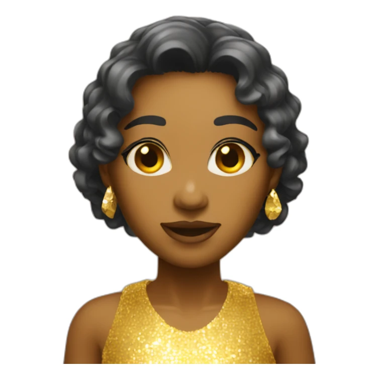 all gold skin pretty disco sticker