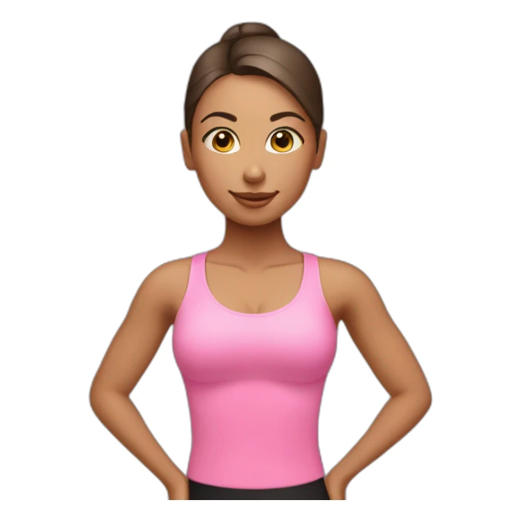 pilates girl in pink sticker