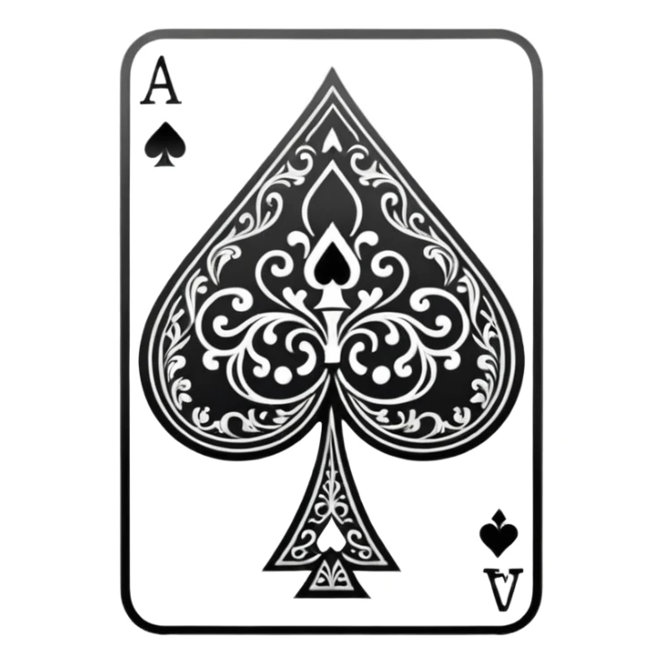 playing card ace of spades sticker