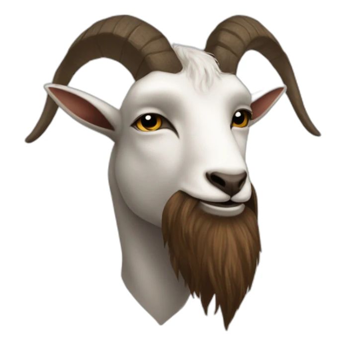 Goat beard, metalhead, brown hair sticker