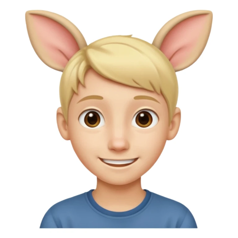 short blond haired teenager with big ears sticker