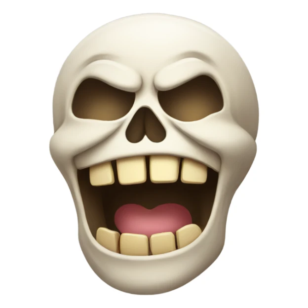 skull emoji that is laughing  sticker