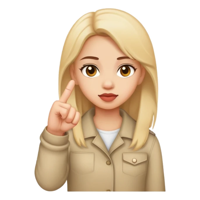 Girl sticking up the middle finger sticker