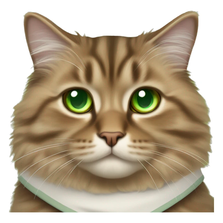 Brown Siberian cat with green eyes dressed as obi wan kenobi  sticker