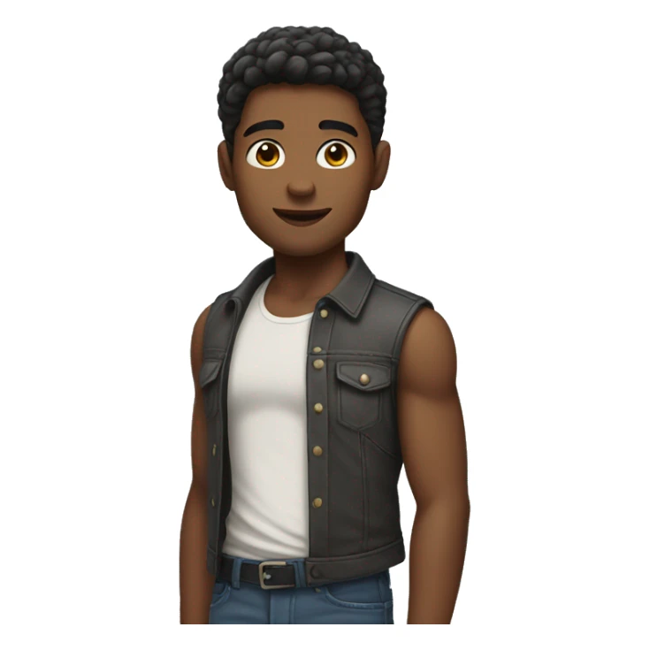 solo boy in sleeveless shirt sticker