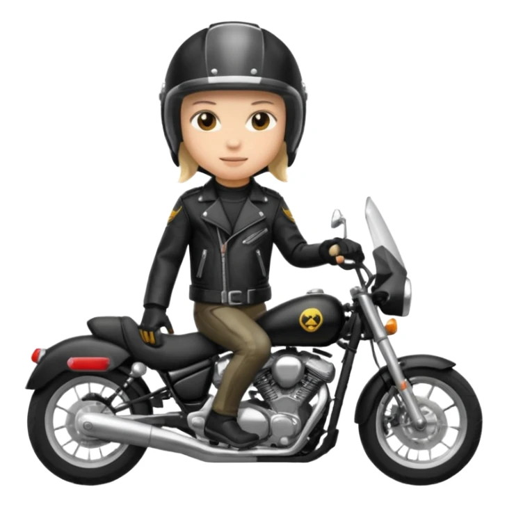 Jul qui fe le signe jul sur une moto sticker