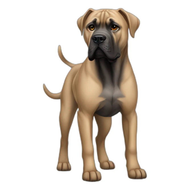 dog Cane Corso color fawn full body sticker