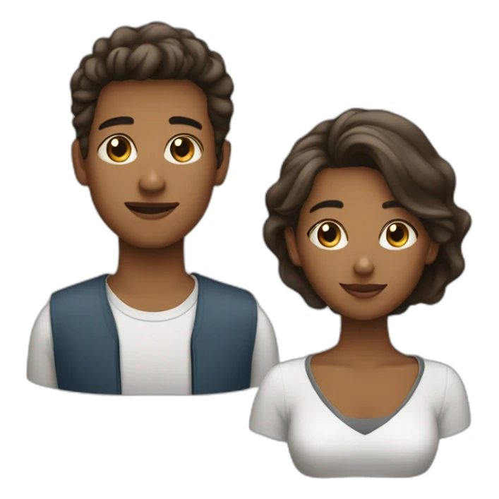 one young man and two woman sticker