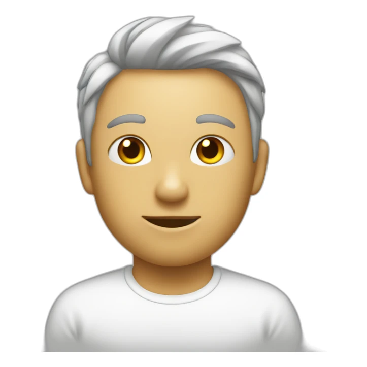 Chat blanc avec des taches noires entier sticker