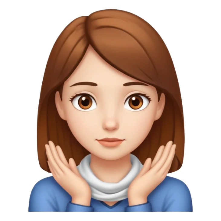 girl with hands around neck sticker