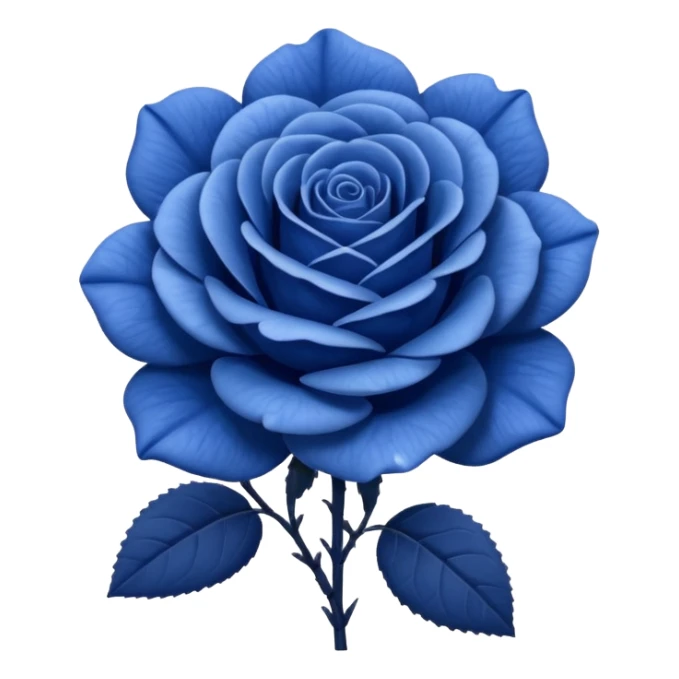 rose shape flower, no stem, now make it a indigo color sticker