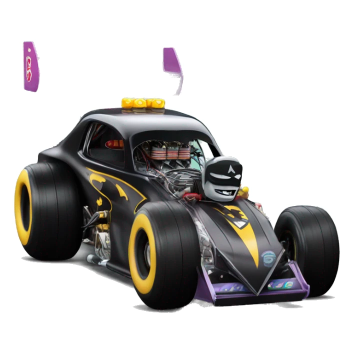 69 Nova Batman’s favorite, shaped like a top fuel Dragster with exposed suspension  sticker