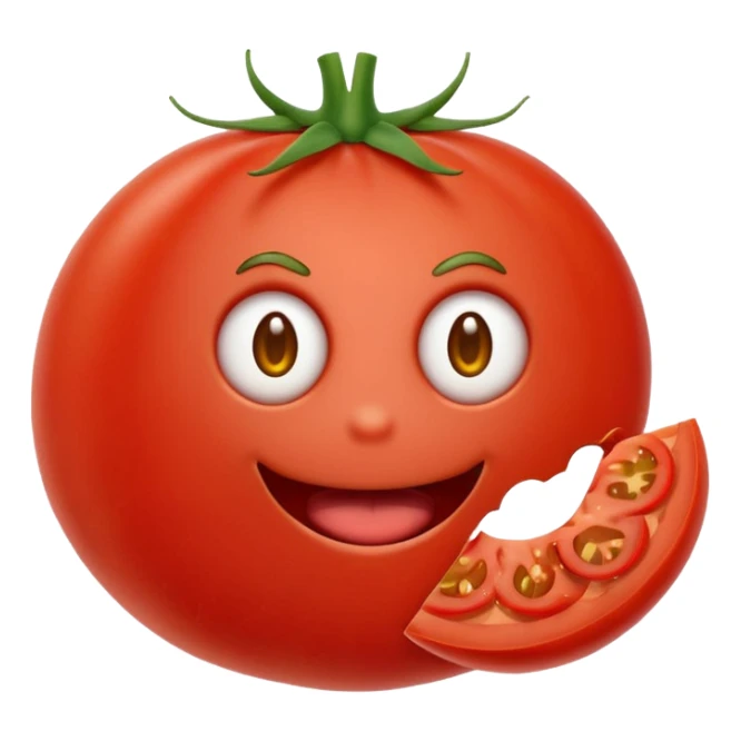 Has un emoji un jitomate peleando con un pepperoni sticker
