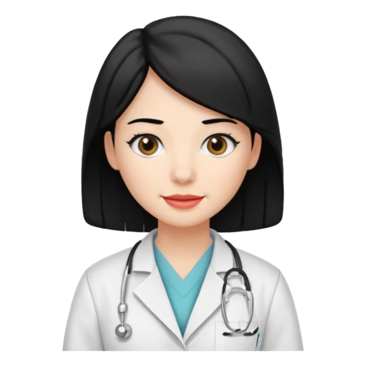 estudiante mujer de odontología con el cabello negro  sticker