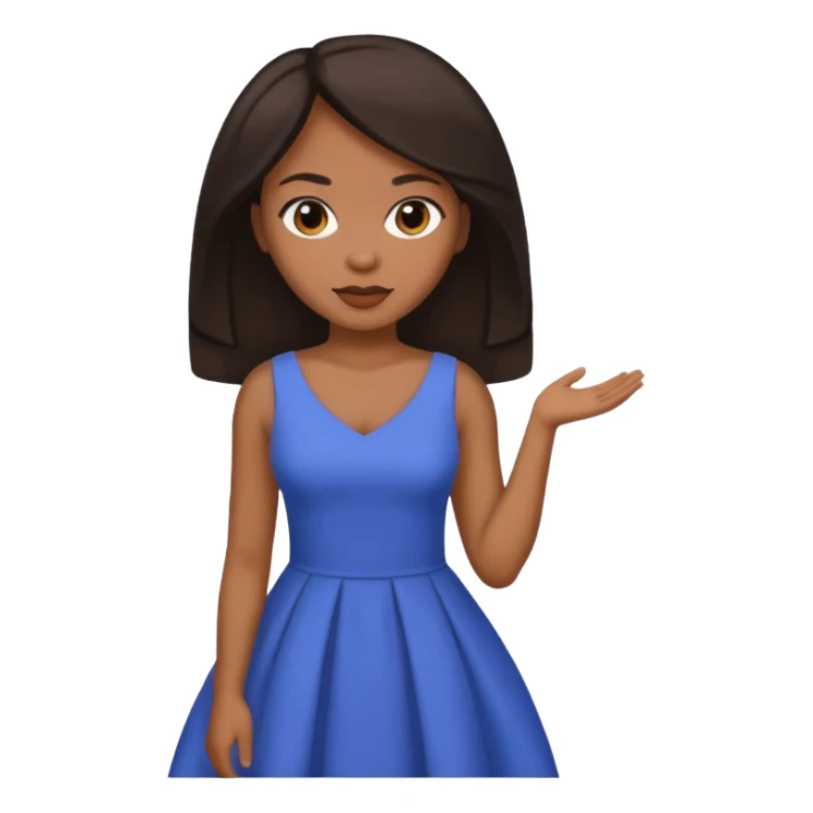 Light skinned black woman with bbl and dark brow hair sticker