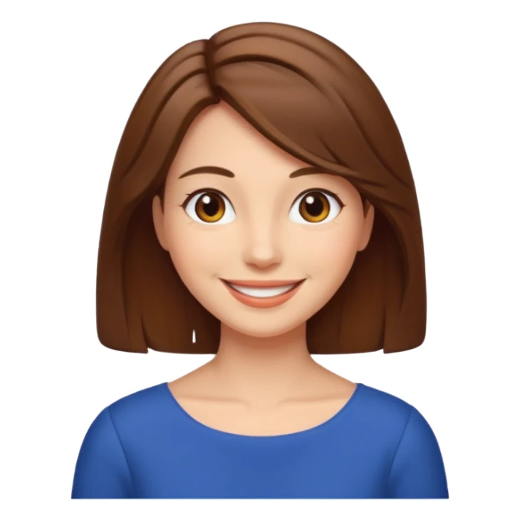 lady with a shoulder-length brown hair sticker