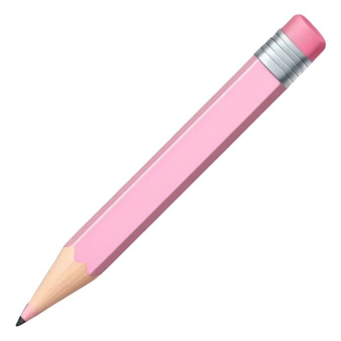 pastel pink pencil with eraser sticker