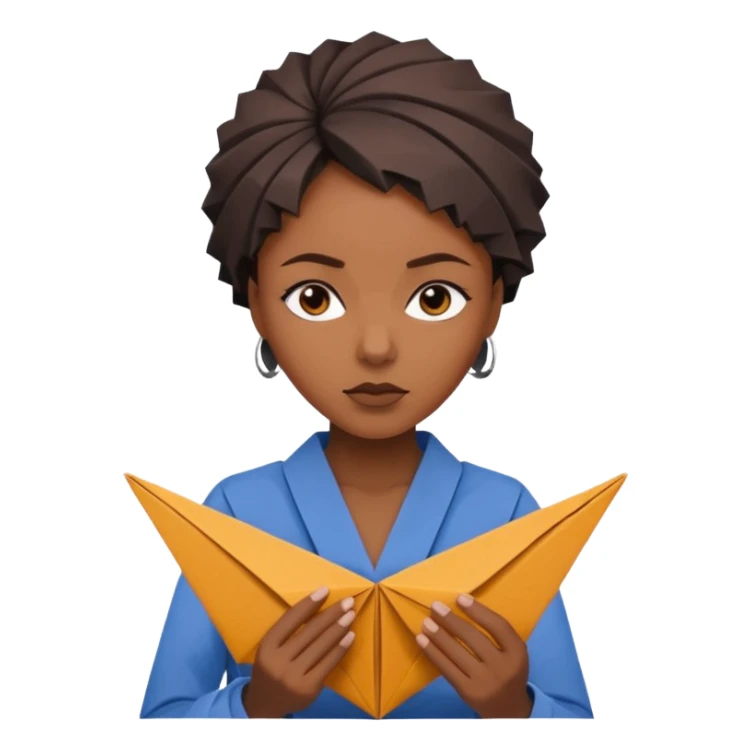 Street Origami Folder black woman sticker
