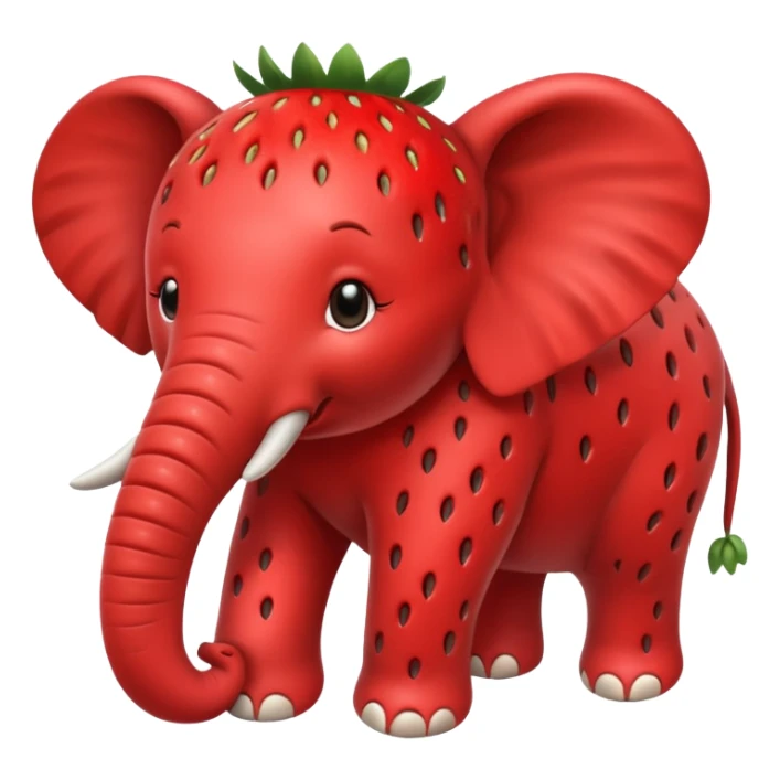 Strawberry éléphant peau en fraise sticker