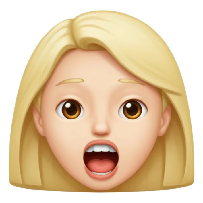 open mouth with letters A Б В coming out sticker