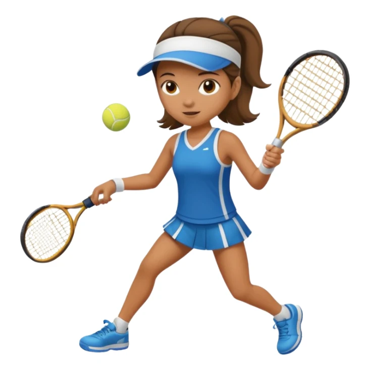 young girl playing tennis sticker