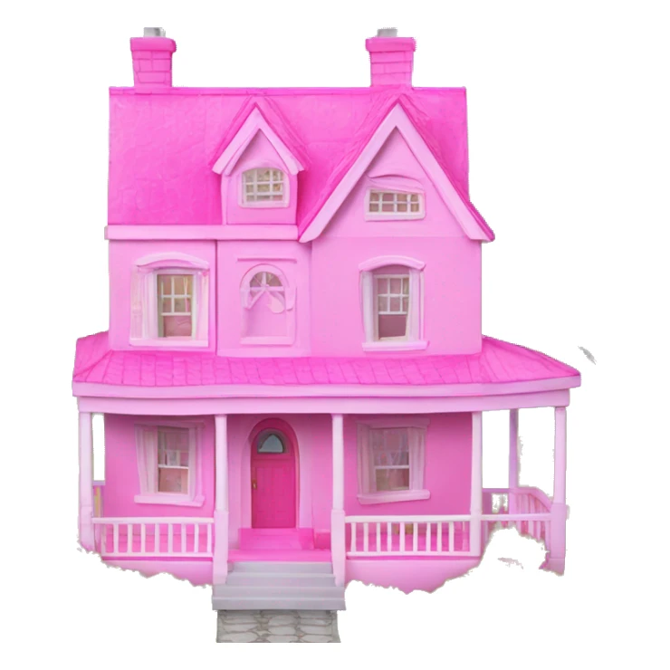 Pink Barbie dream house dollhouse sticker
