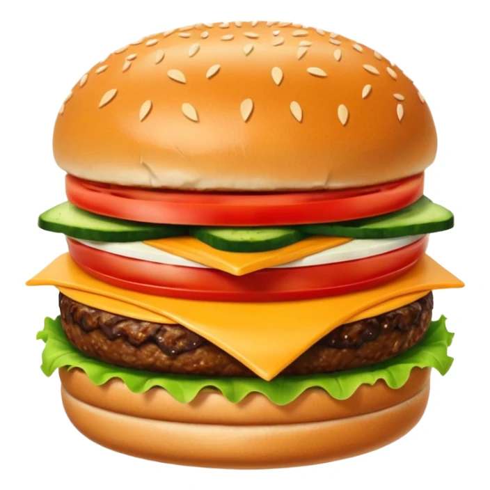 Cheese and tomato and vegetables Burger no beef  sticker