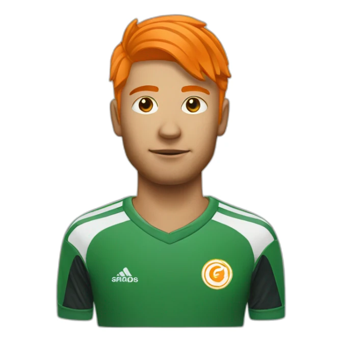 Goalkepper orange hair sticker