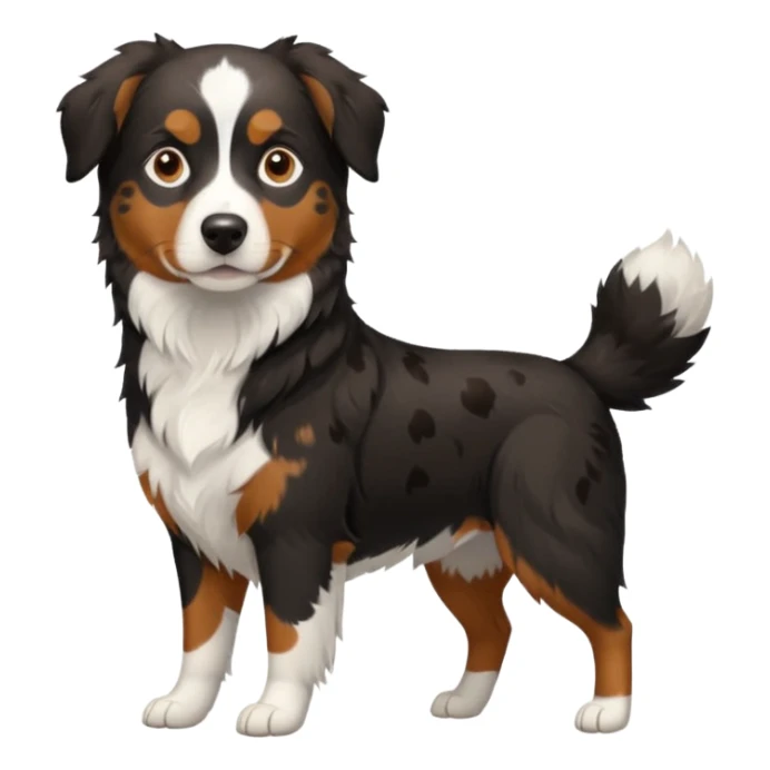 Black tri Australian Shepard and a brown and white spot beagle sticker