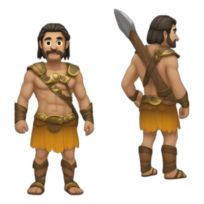 Gaulois con pelos castaños sticker