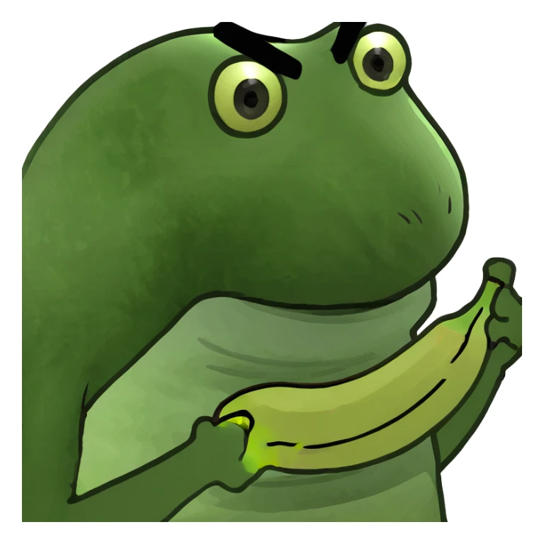 a green radioactive banana sticker