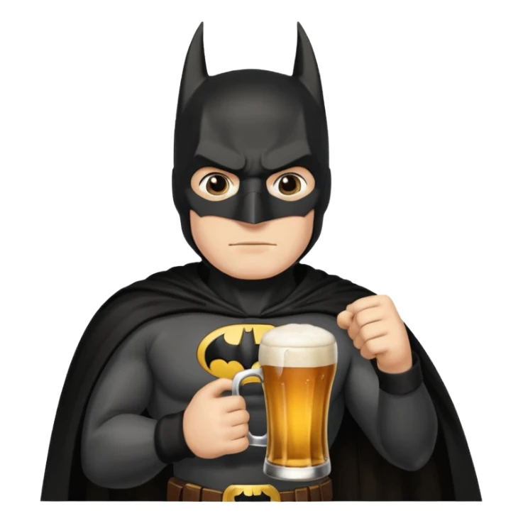 Batman au bistrot bois une bière  sticker