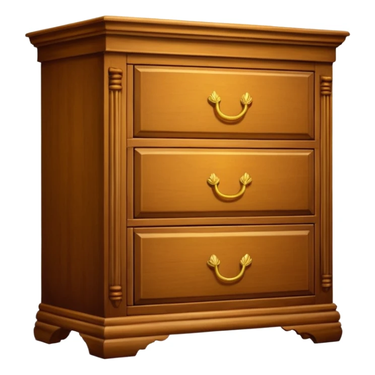 A Cupboard-commode-drawer-night-bed-stand furniture with a night lamp sticker