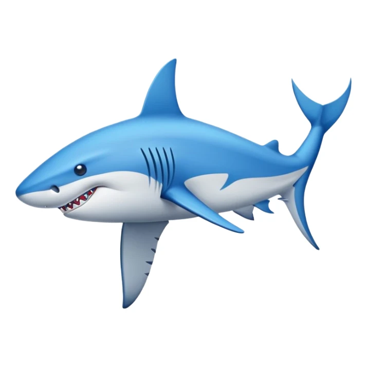 Un tiburón con tenías azules Nike  sticker