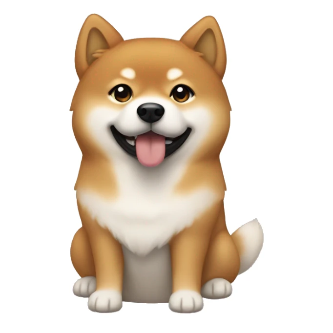 Shiba with a curly hair girl sticker