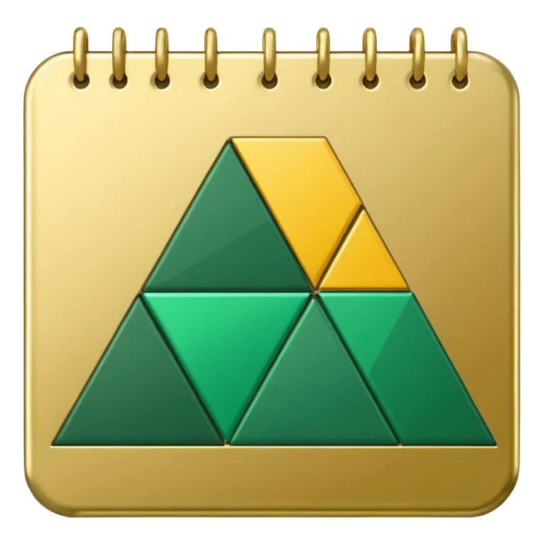 calendar check with golden and green colours sticker
