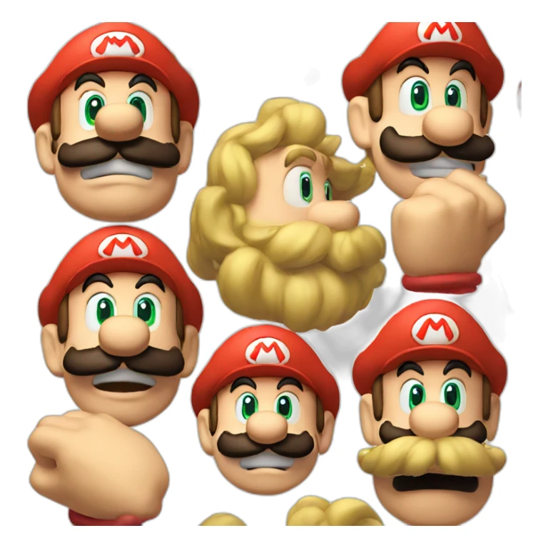 MARIO BROS WITH HAND ON MOUTH sticker