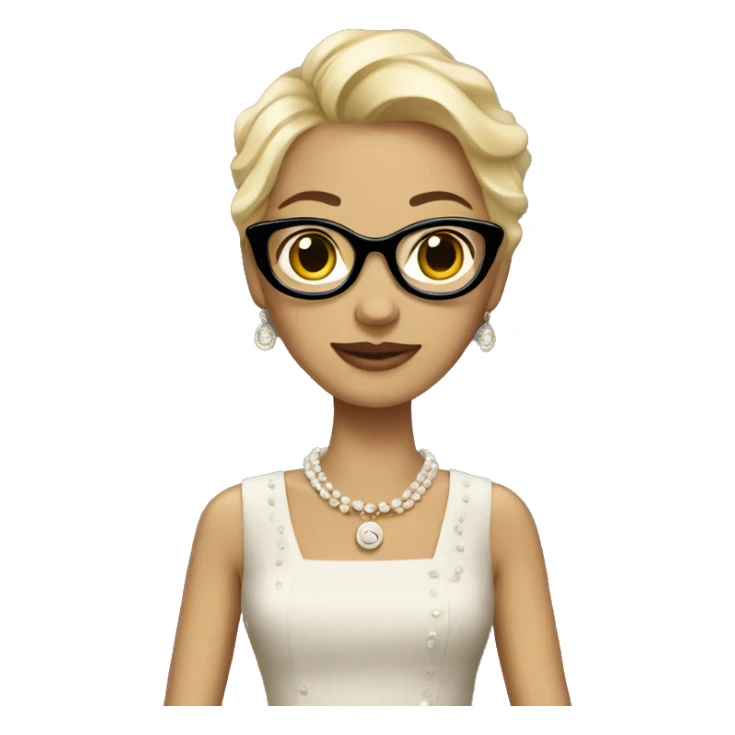 lady wearing Chanel dress sticker