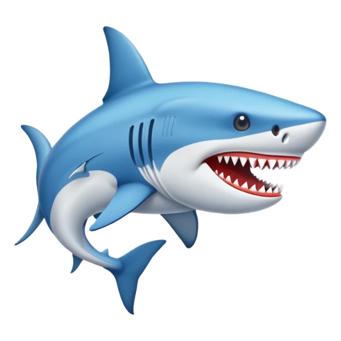 Un tiburón con unos tenis Nike azules sticker