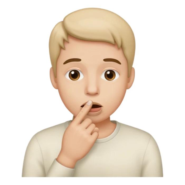 Fingers in mouth sticker